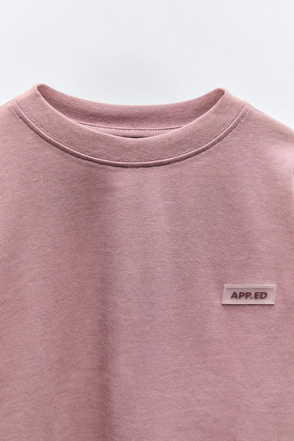 HEAVY JERSEY LABEL T-SHIRT - Zara фото 13