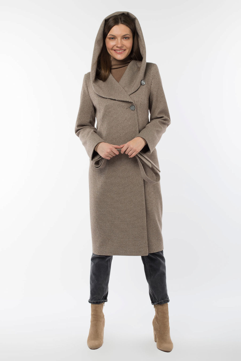 Пальто женское демисезонное (пояс) - El podio фото 7