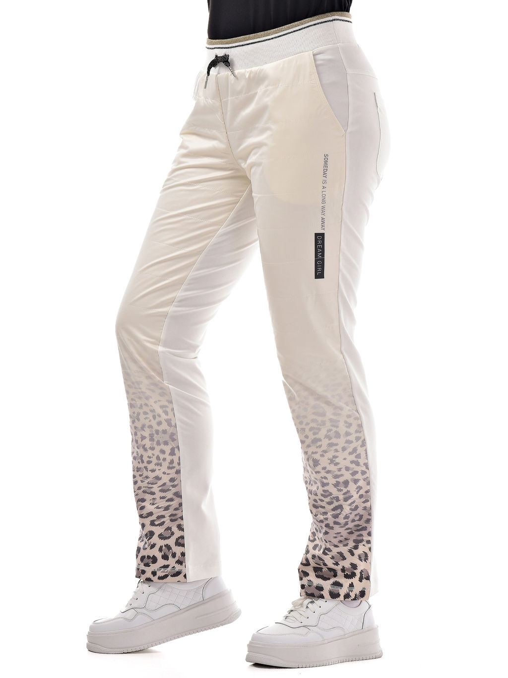 Брюки из тонкого футера  комбинированные с плащевкой .