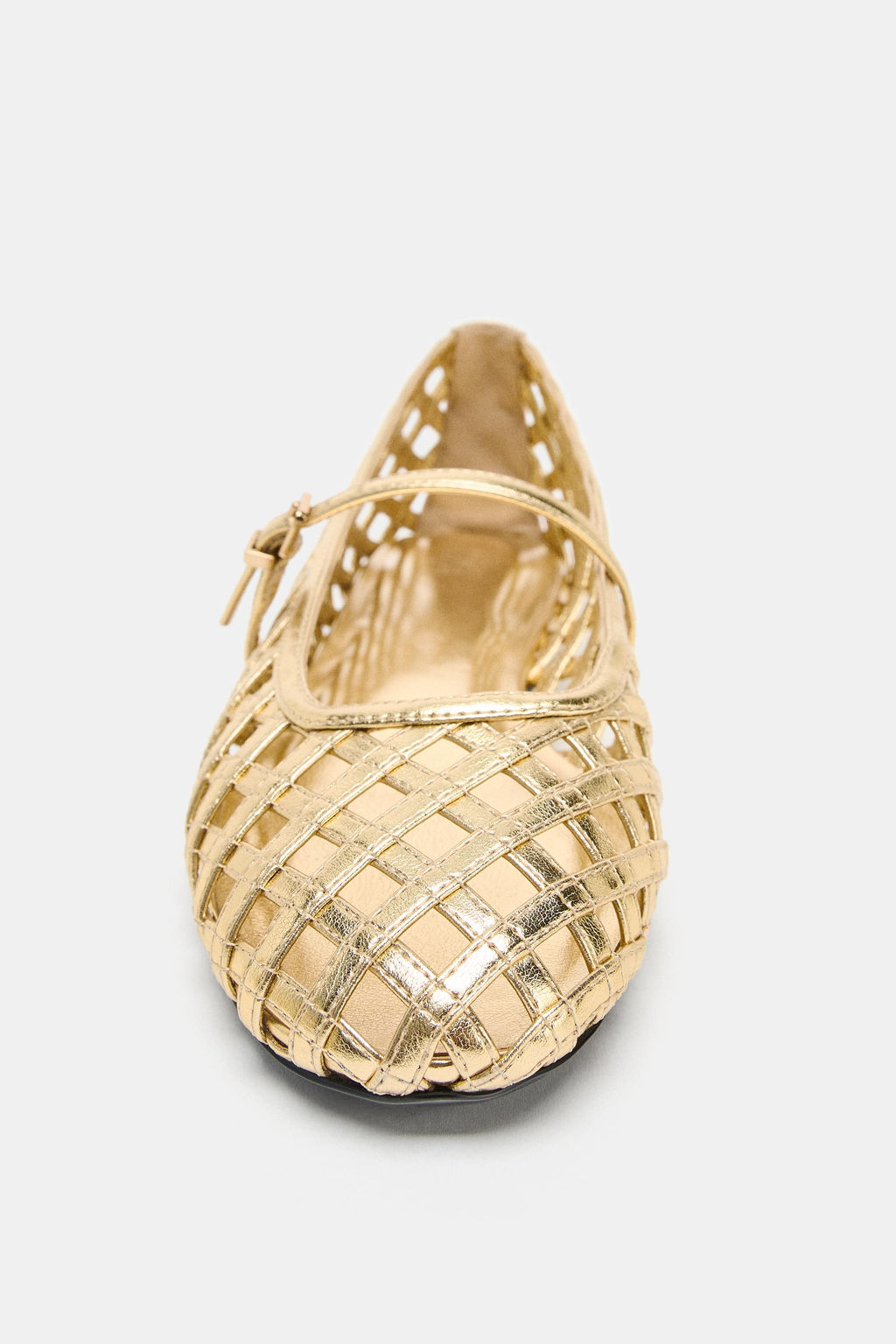 METALLIC EFFECT MESH BALLERINAS - Zara фото 3