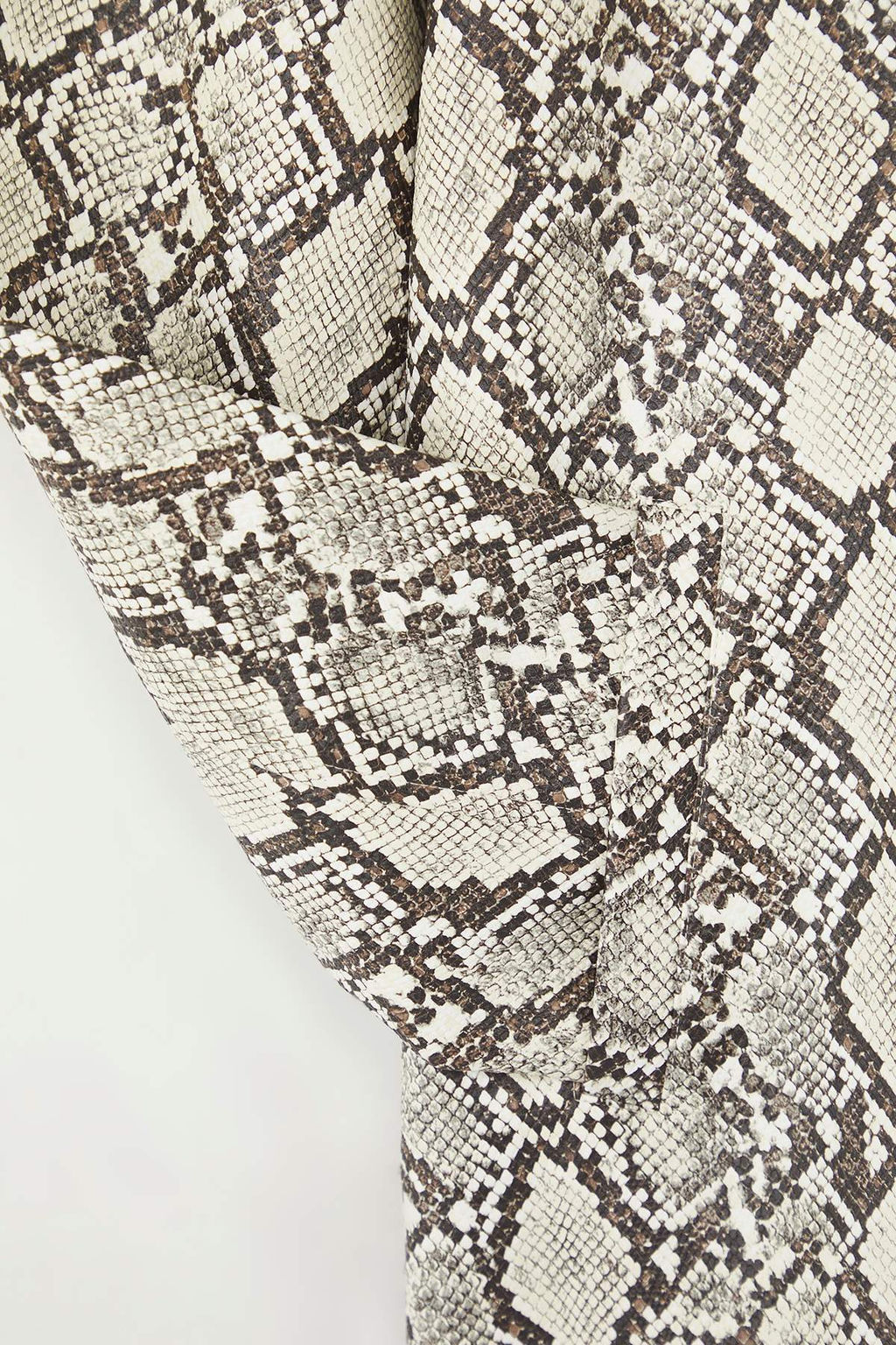 Cok Renkli Y?lan Desenli Suni Deri Mono Kapama Oversize Uzun Trenckot TWOAW26TR00003 - Trendyolmilla фото 2