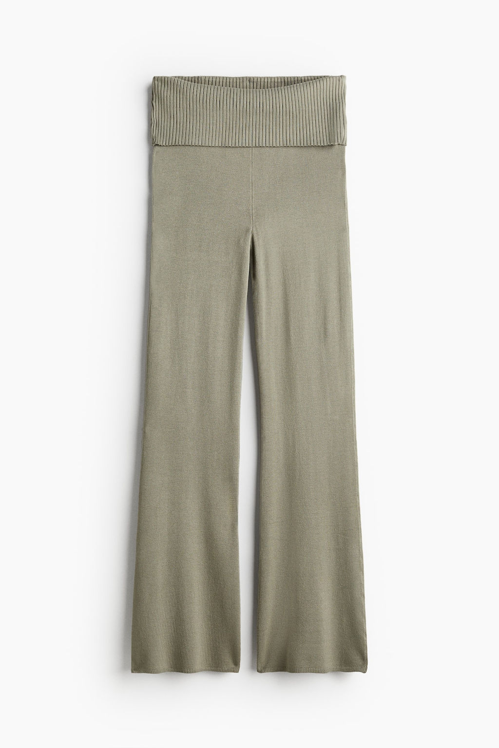 Pantalon acampanado de punto fino - H&m фото 4
