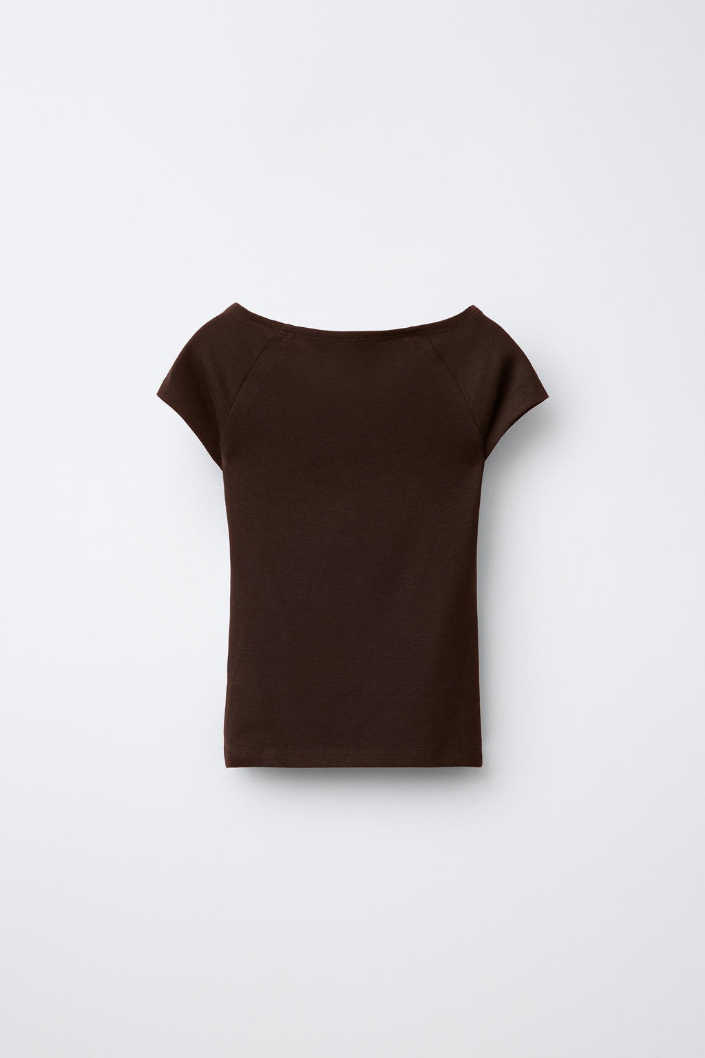 CAMISETA LISA CON MODAL / Marr?n - Zara фото 2