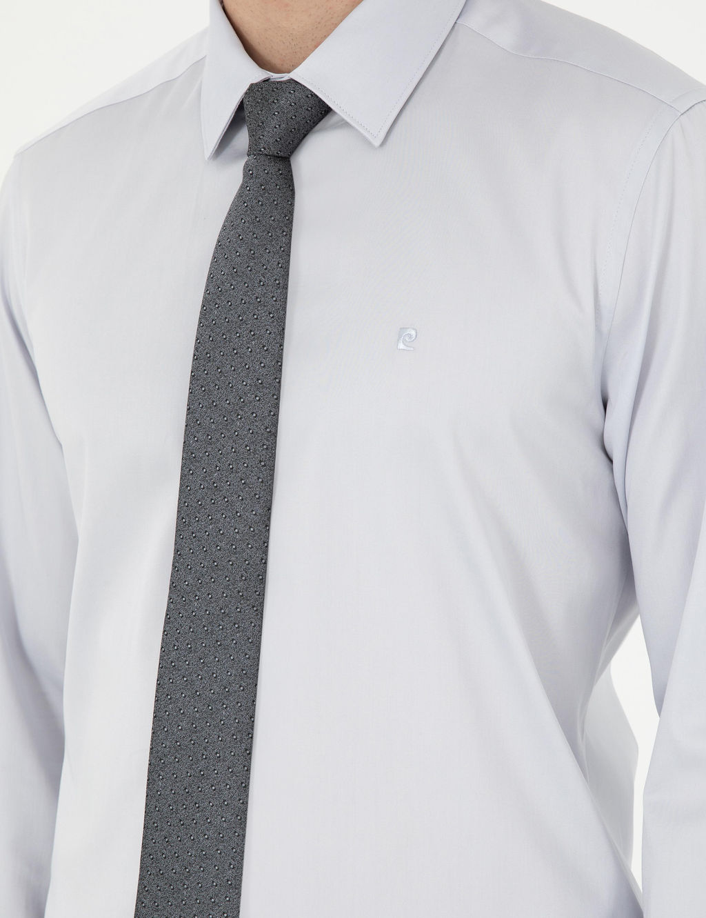 Gri Slim Fit Uzun Kollu Basic G_mlek - Pierre cardin фото 7