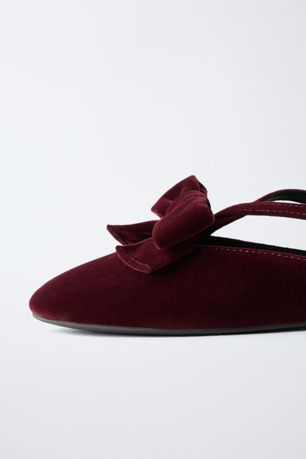VELVET BOW BALLERINAS - Zara фото 6