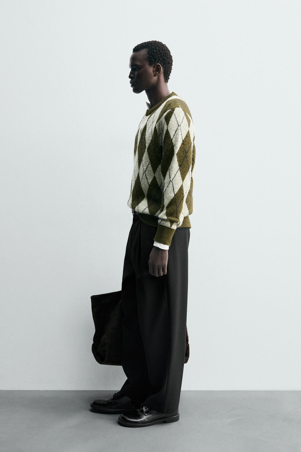 DIAMOND JACQUARD SWEATER - Zara фото 4