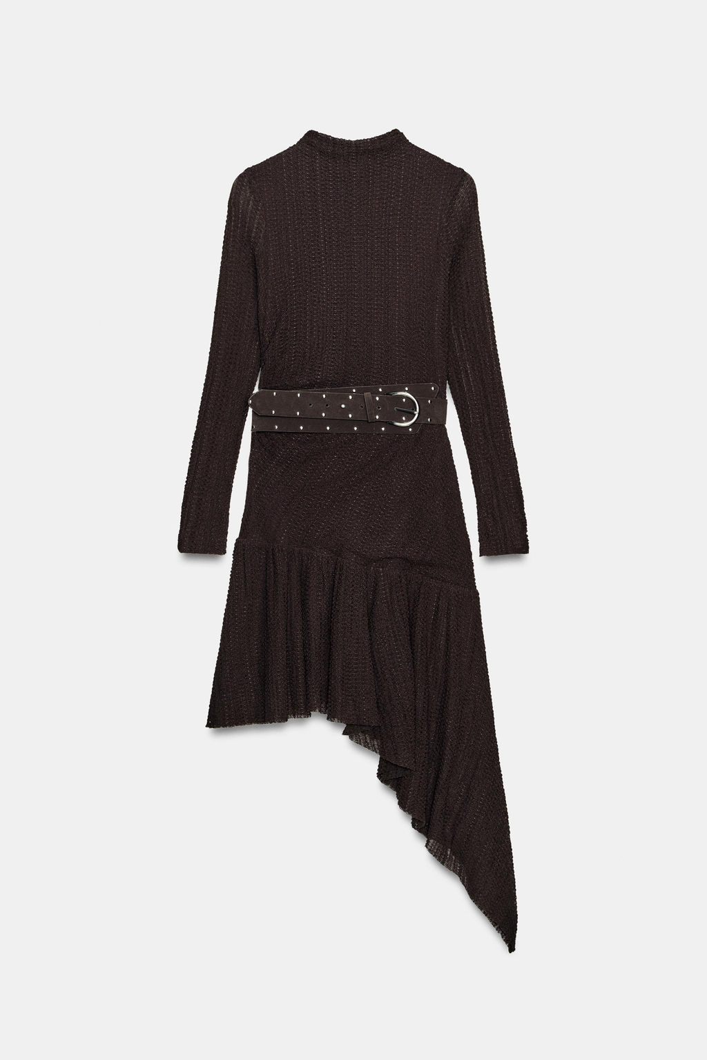 ASYMMETRIC MINI DRESS WITH BELT - Zara фото 6