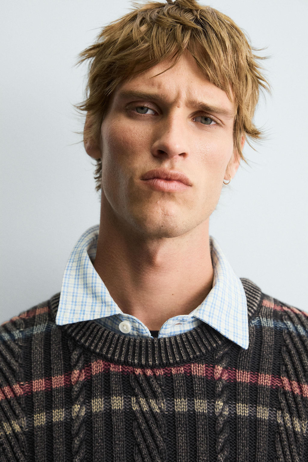 TEXTURED STRIPE SWEATER