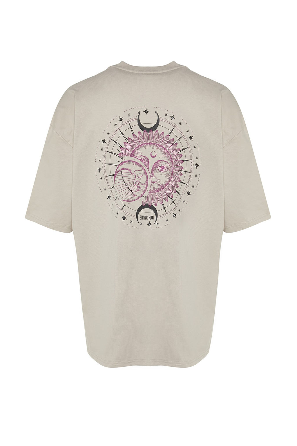 Tas Oversize/Genis Kesim %100 Pamuklu Mistik Bask?l? T-Shirt TMNSS23TS00165