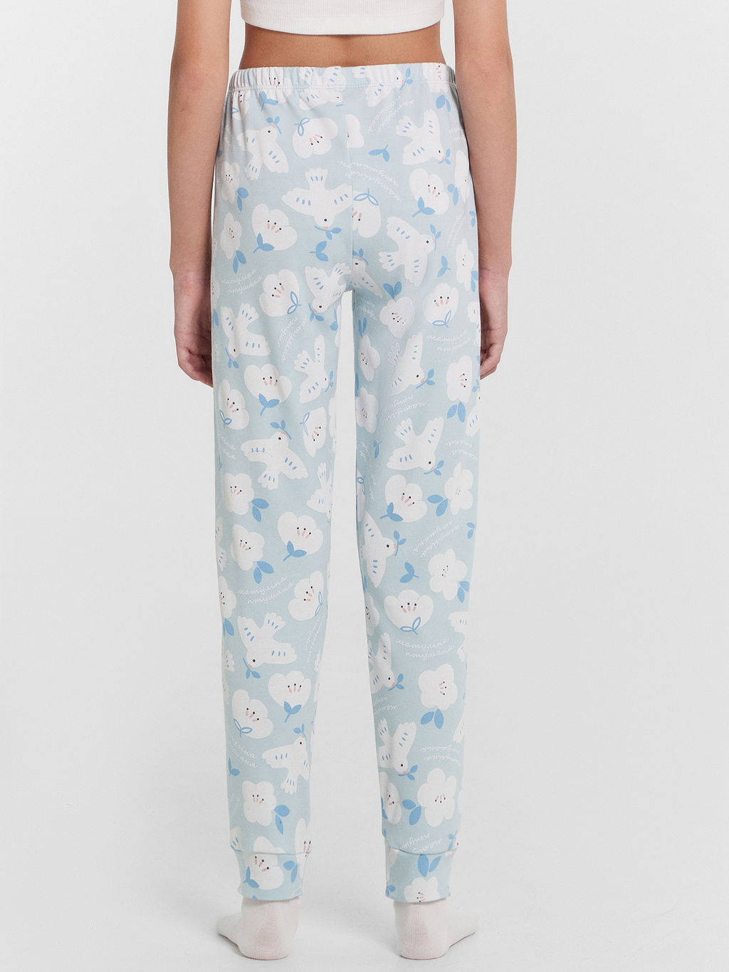 Комплект для девочек (джемпер, брюки) голубой с птицами - Mark formelle фото 5