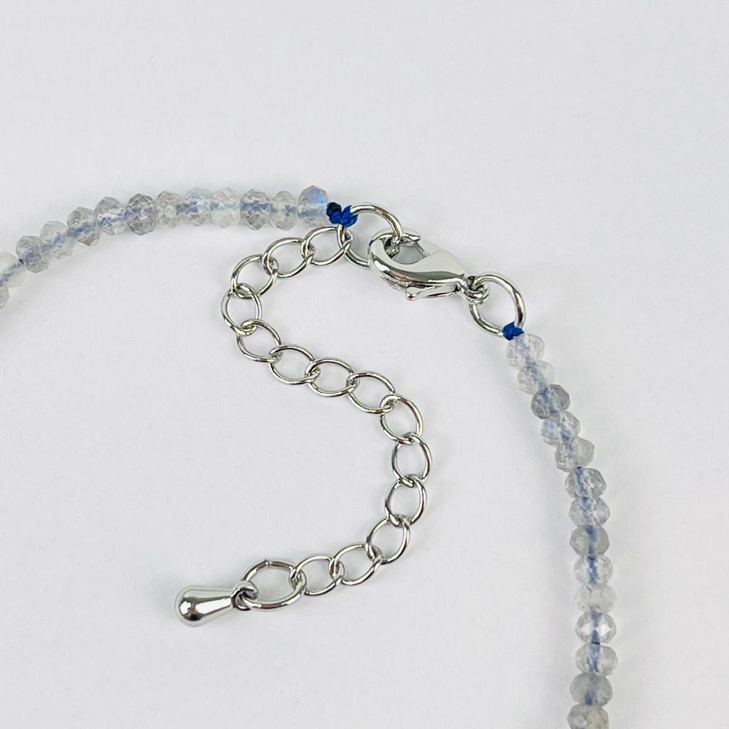 Браслет из Лабрадора и Кианита 18,5 см +