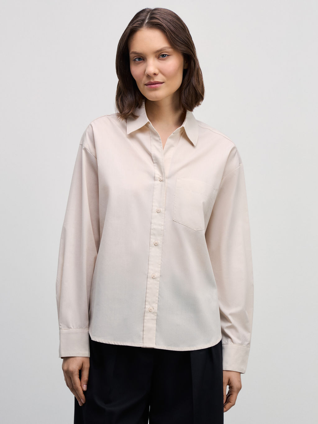 Базовая рубашка с карманом / Zarina фото 3