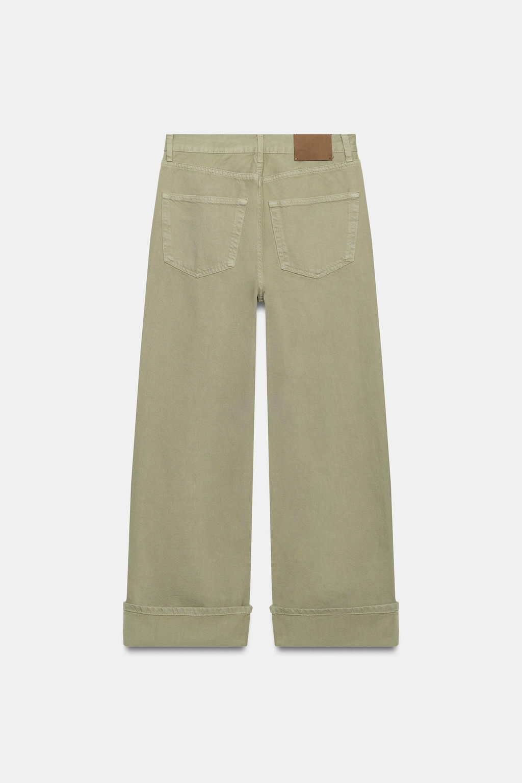 JEANS ZW COLLECTION BAGGY TIRO MEDIO / Khaki - Zara фото 9