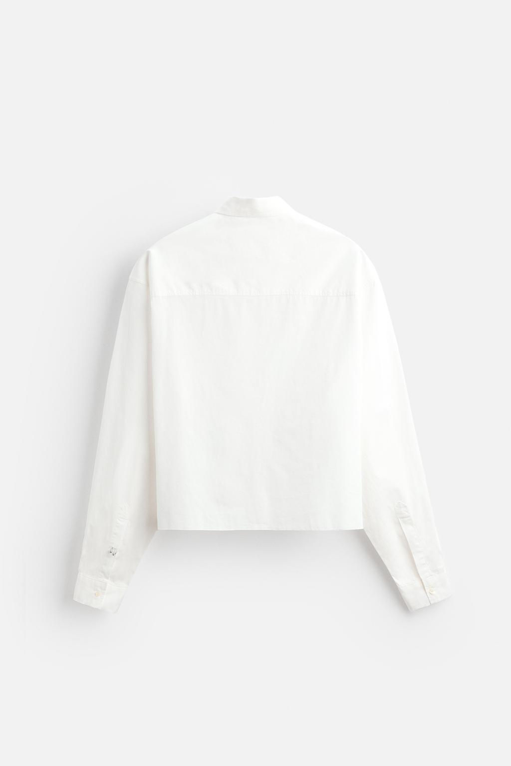 CROPPED SHIRT WITH PIERCING DETAIL - Zara фото 7