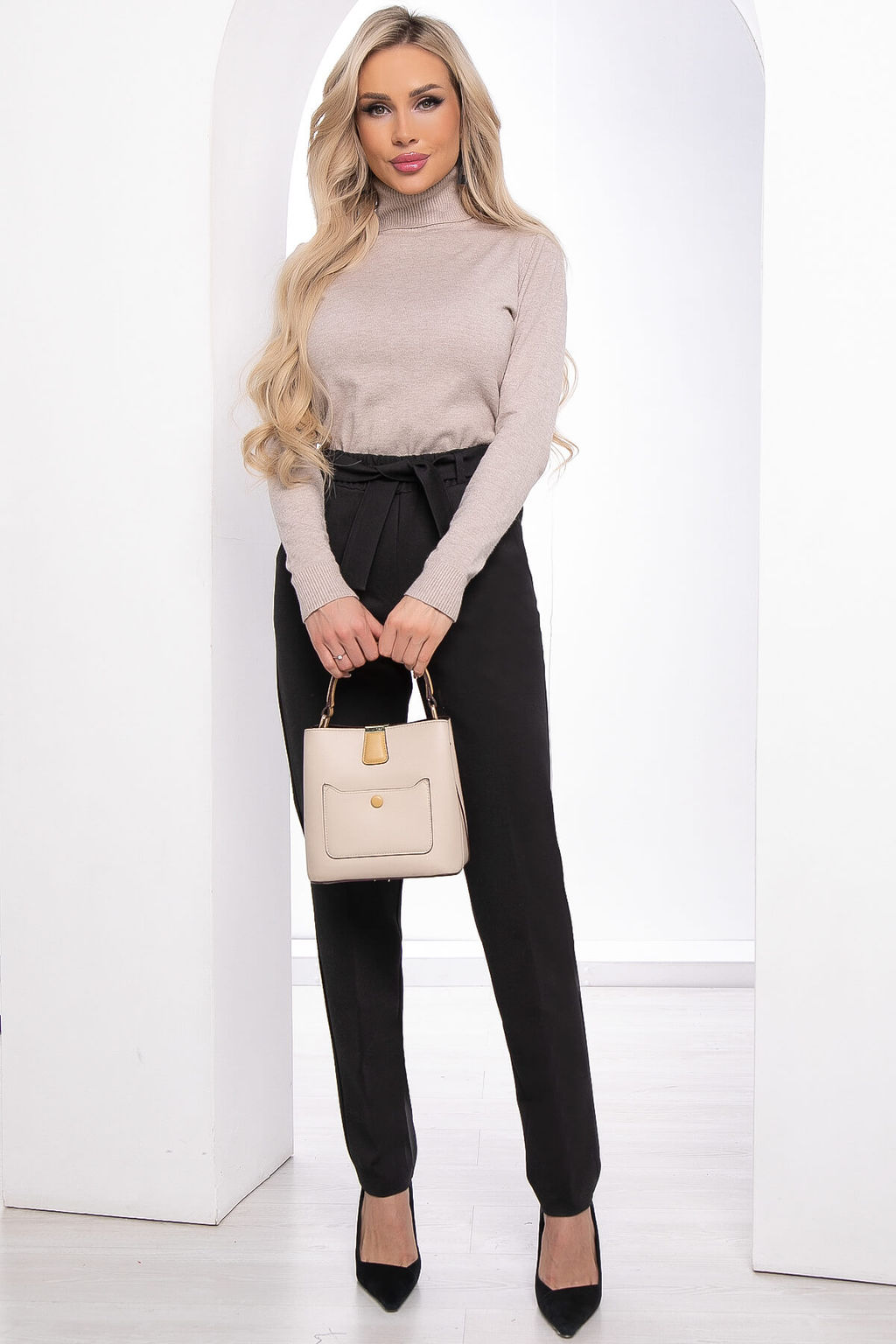 Брюки Мирра (черные) Б8368 - Lt collection фото 6