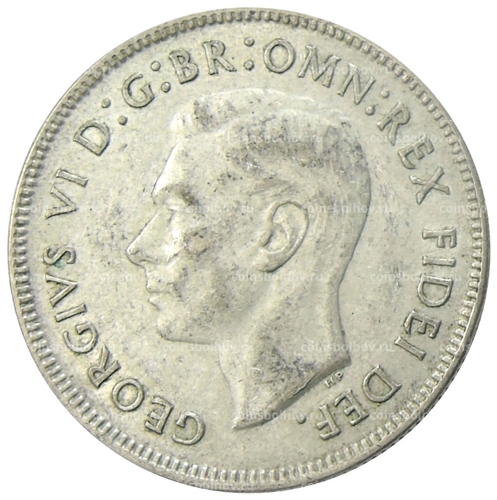 1 флорин (2 шиллинга) 1951 года Австралия  50 лет Федерации