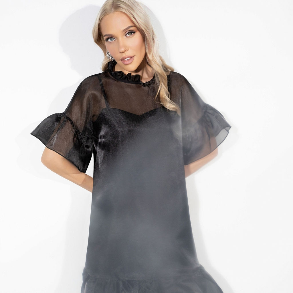 Платье из полупрозрачной ткани на подкладе, Достойный ответ - Charutti фото 9