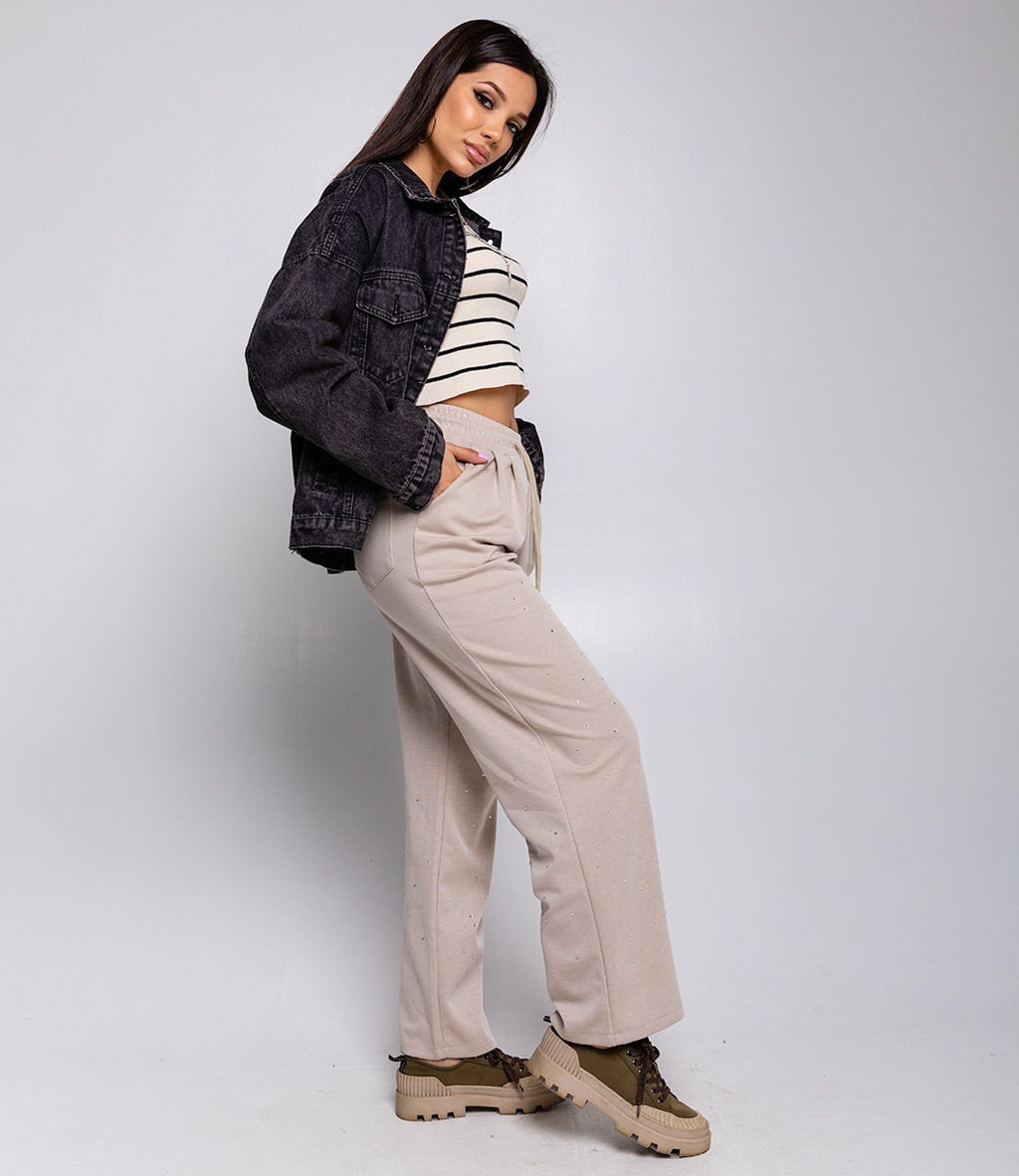 Спортивные брюки #МСК8858, бежевый - Dommod фото 2