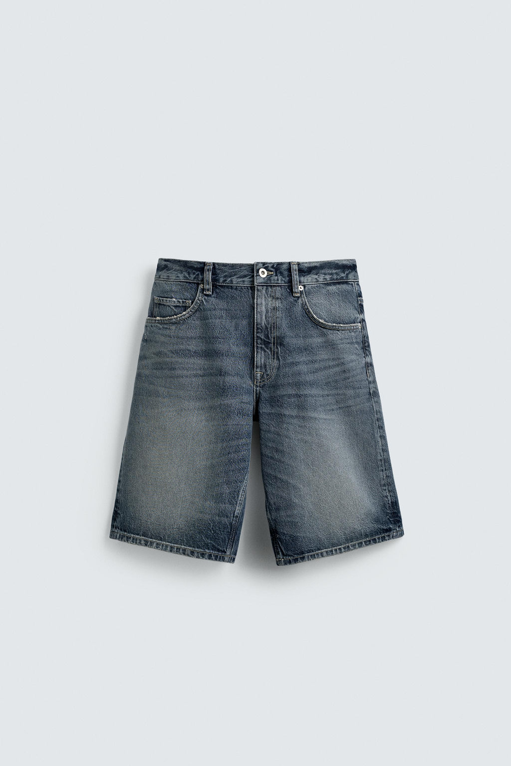 BERMUDA DENIM RELAXED FIT / Azul - Zara фото 7