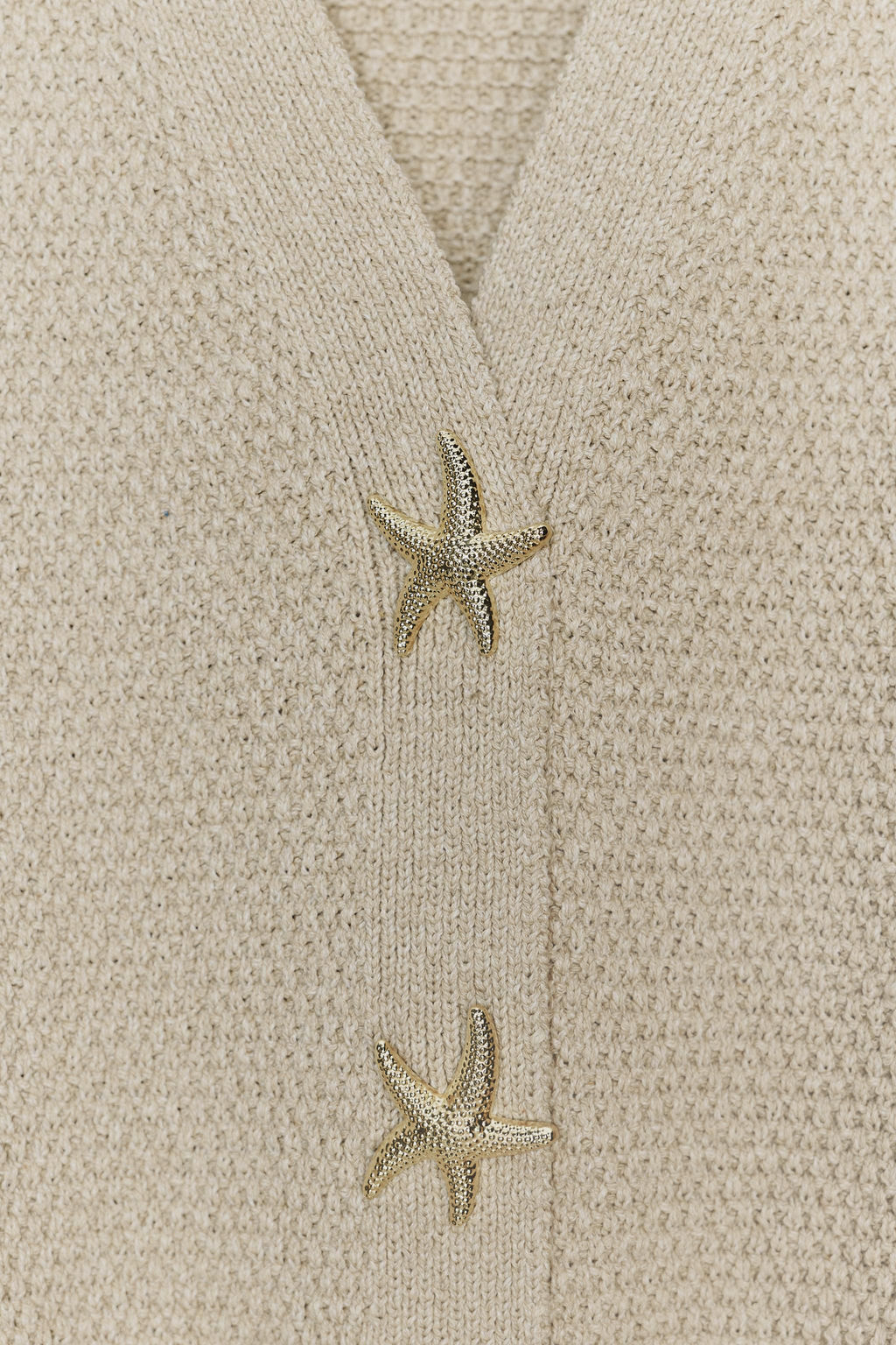 STAR BUTTON TEXTURED KNIT CARDIGAN - Zara фото 7