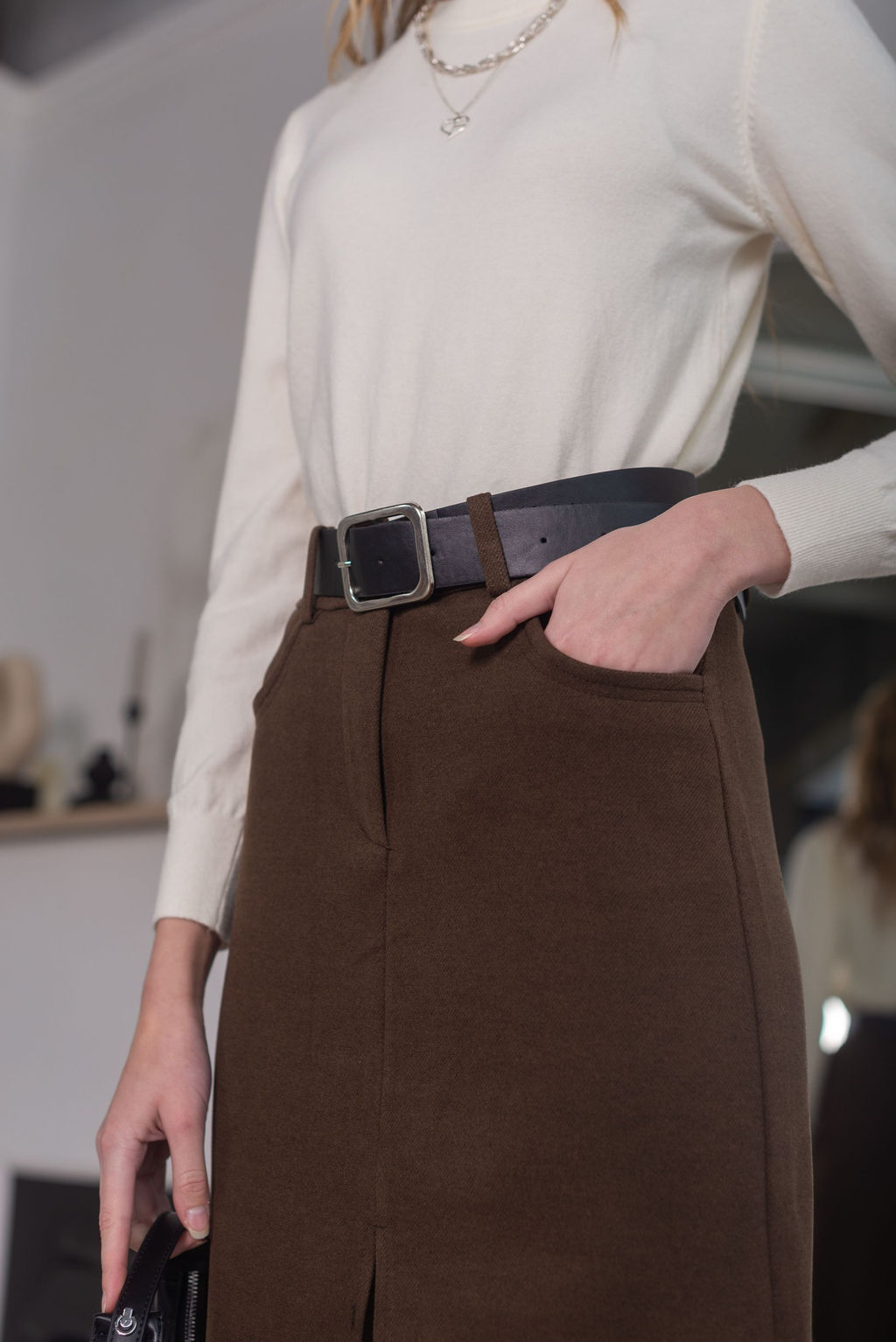 Юбка Азалия (коричневый) - Nadi bordo фото 4