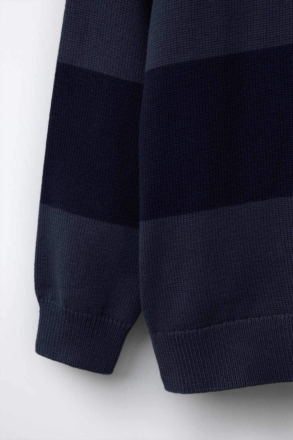STRIPED KNIT POLO SHIRT - Zara фото 9