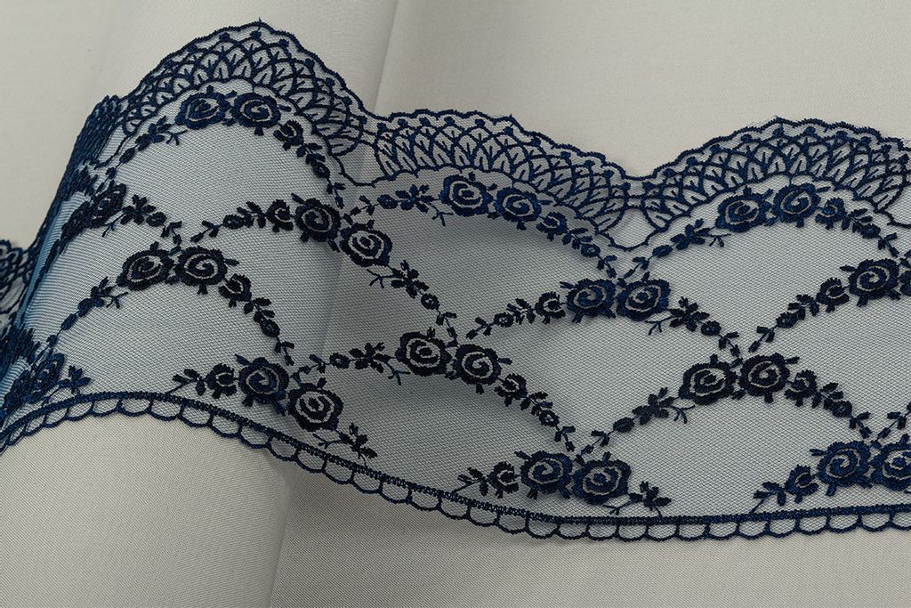 Кружево Gamma сетка 155 мм GKM-15504 в пакете 10 м 0.2 Турция TL010DB т.синий