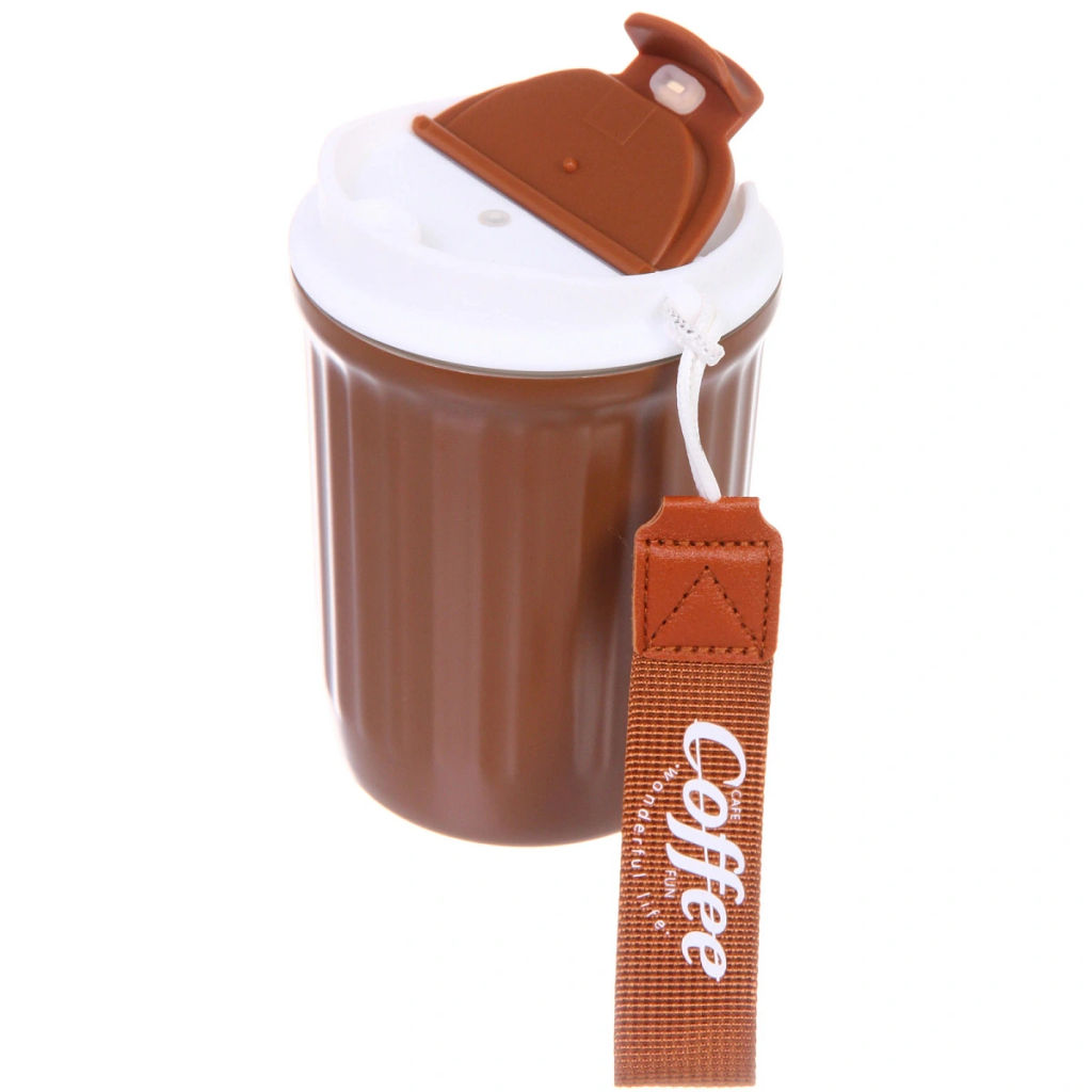 Термокружка 350мл "Coffee", цвет коричневый