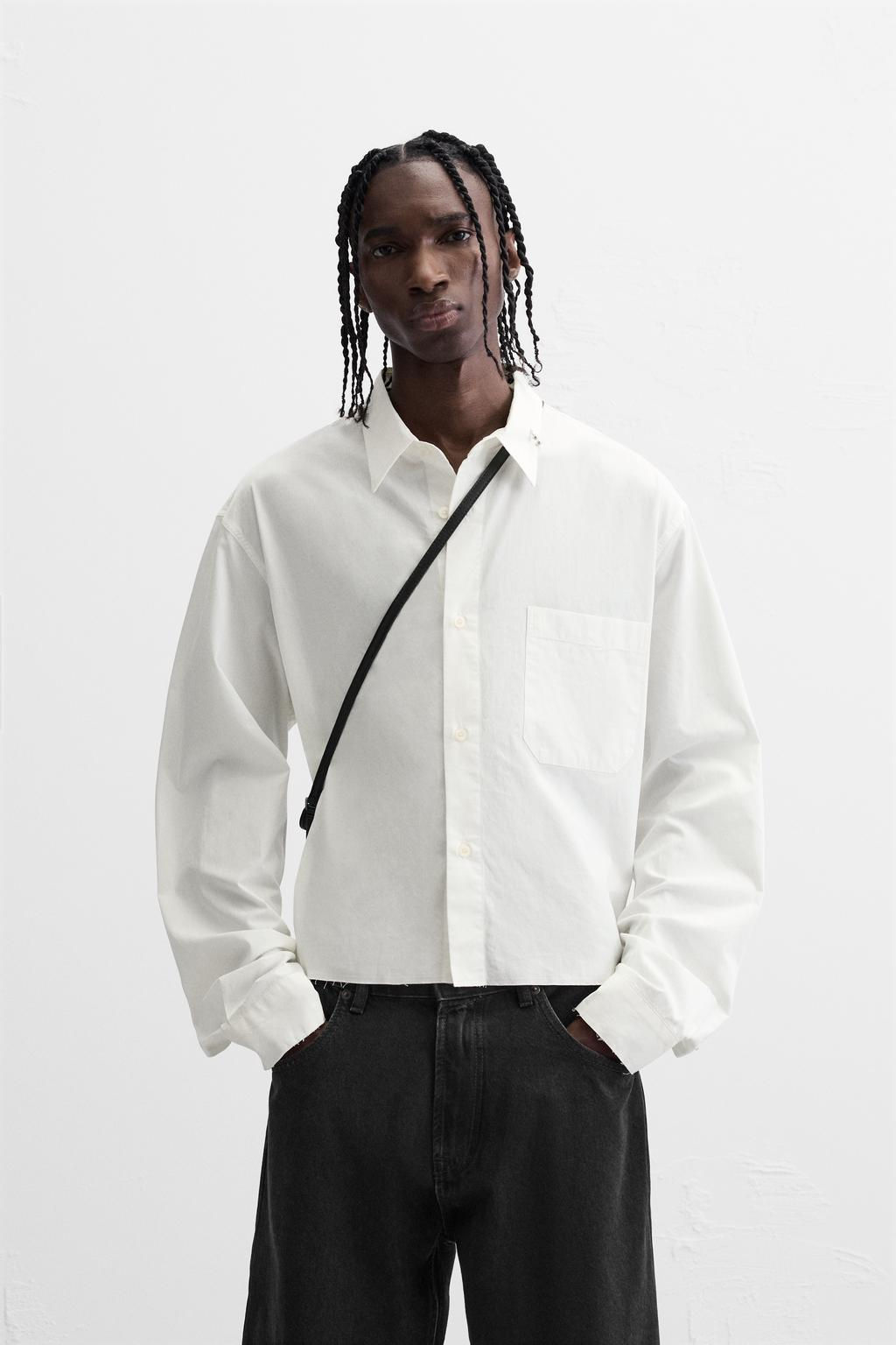 CROPPED SHIRT WITH PIERCING DETAIL - Zara фото 2