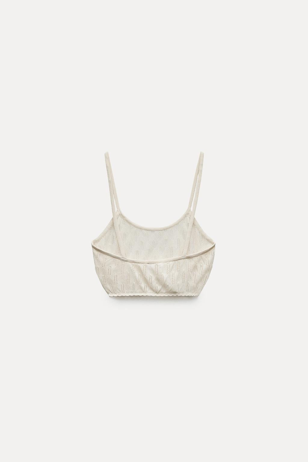 FINE KNIT OPENWORK BRALETTE - Zara фото 5