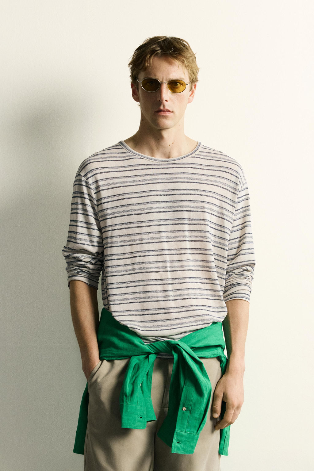 CAMISETA RAYAS VISCOSA - LINO / rayas - Zara фото 2