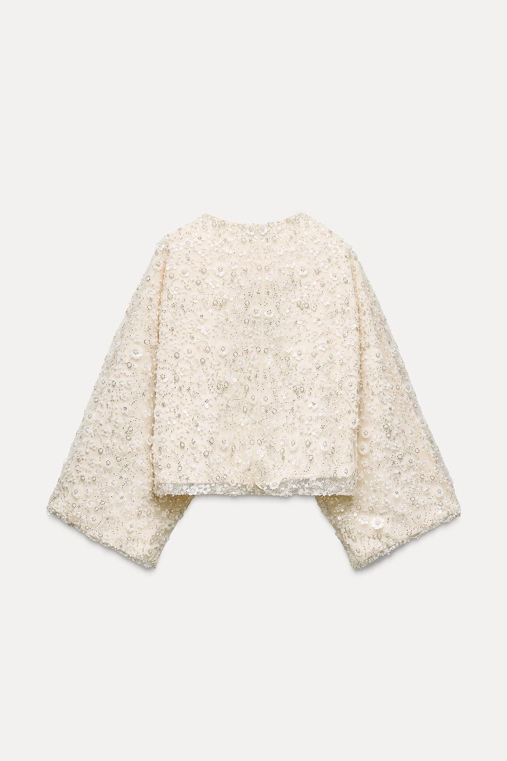 SEQUINNED BEADED CARDIGAN - Zara фото 8