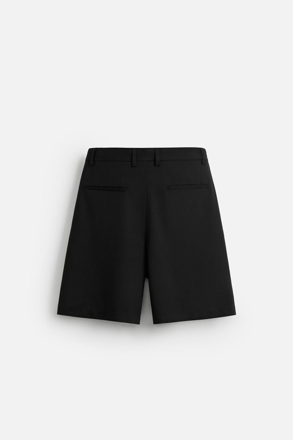 PLEATED RELAXED FIT BERMUDA SHORTS - Zara фото 8