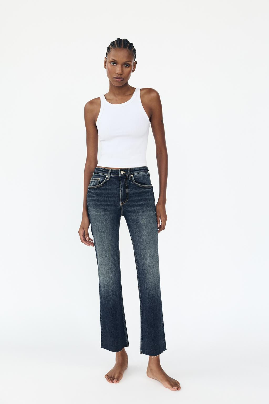 TRF CROPPED FLARE HIGH-WAIST JEANS - Zara фото 2