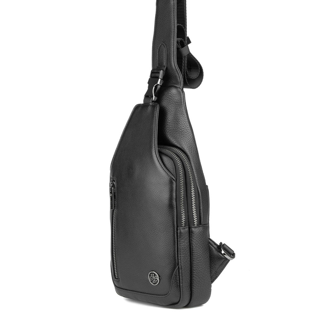 Мужская кожаная сумка-слинг - Barcelo biagi фото 2