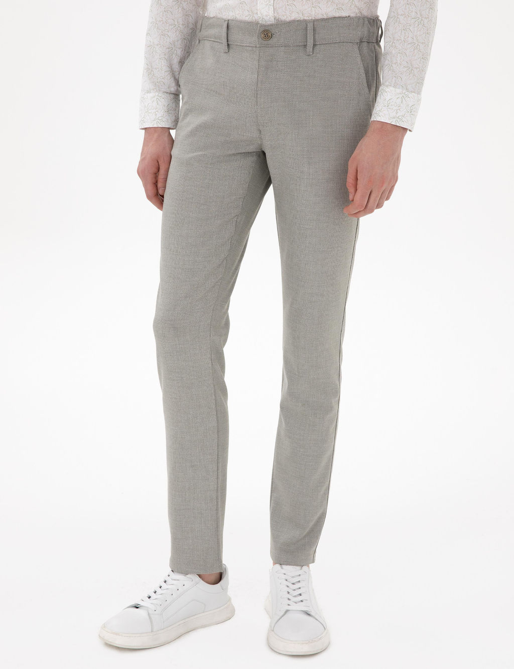 Haki Slim Fit Kanvas Pantolon - Pierre cardin фото 2