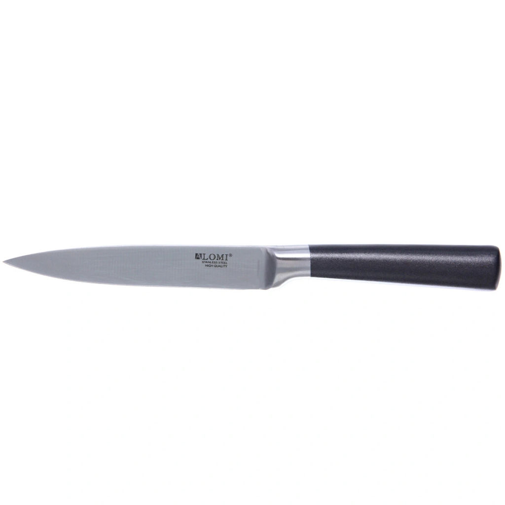 Набор ножей "SHEF" 6предметов (5ножей+подставка), черная ручка