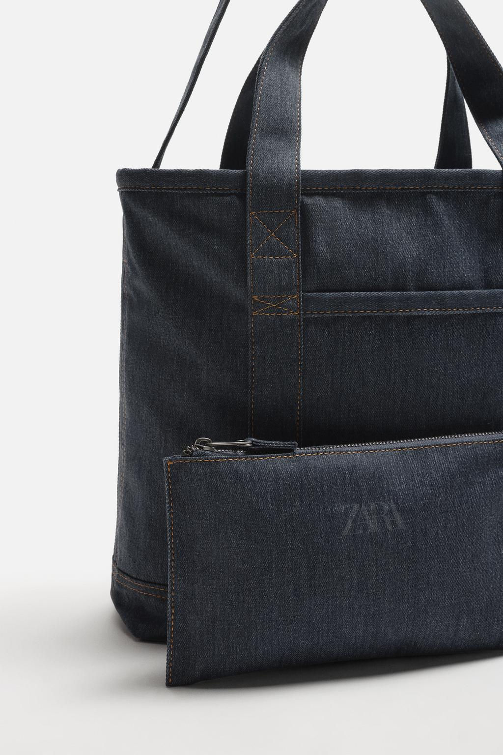 DENIM TOTE BAG - Zara фото 5