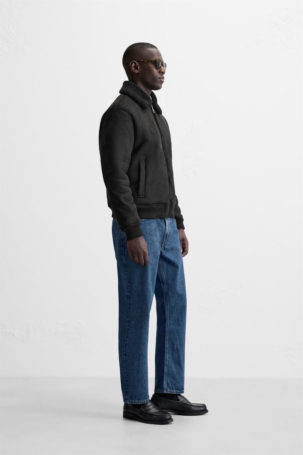 FAUX SUEDE CONTRAST JACKET - Zara фото 4