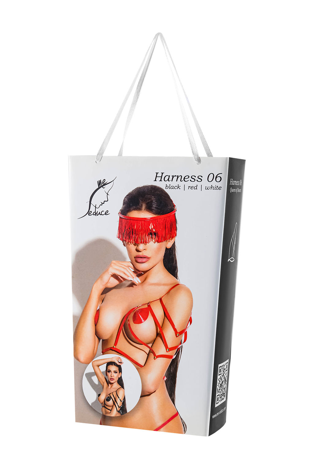 Портупея Me Seduce Queen of hearts Hussard, белая, L/XL