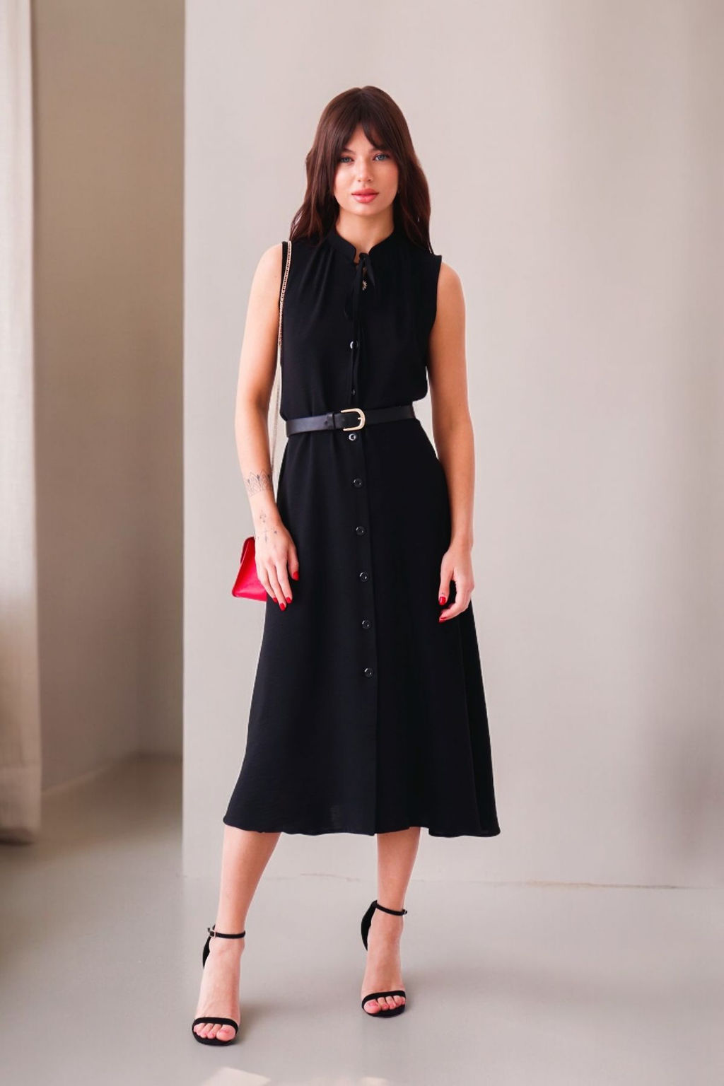 9277 Платье, как из к/ф Красотка, чёрное - Martichelli фото 18