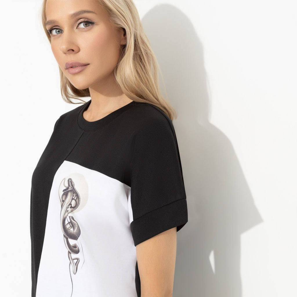 Футболка комбинированная, Ты в деле (snake) - Charutti фото 3