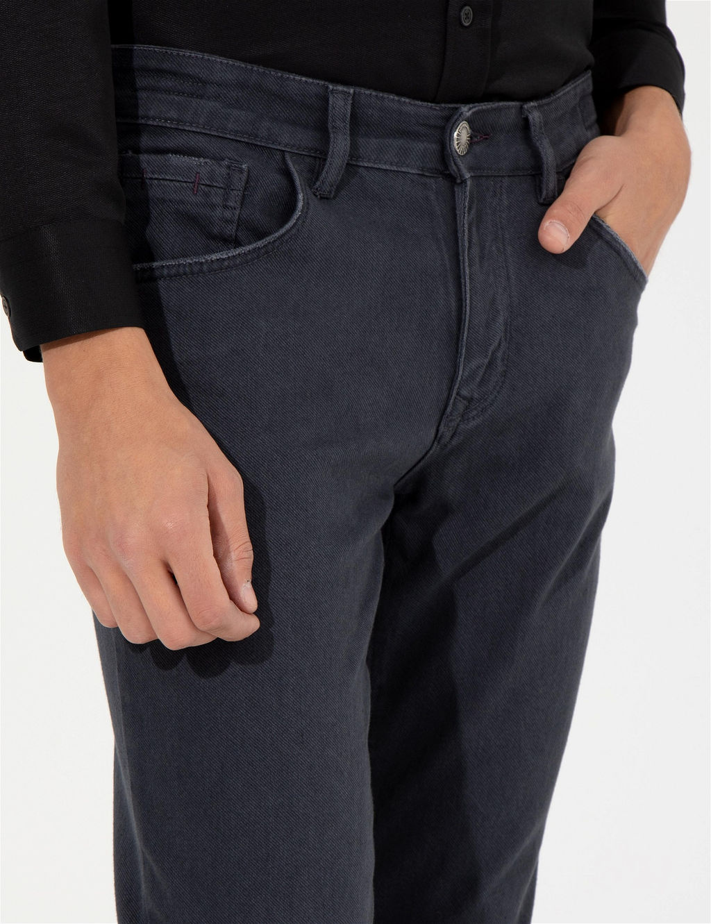 Antrasit Slim Fit Jean Pantolon - Pierre cardin фото 5