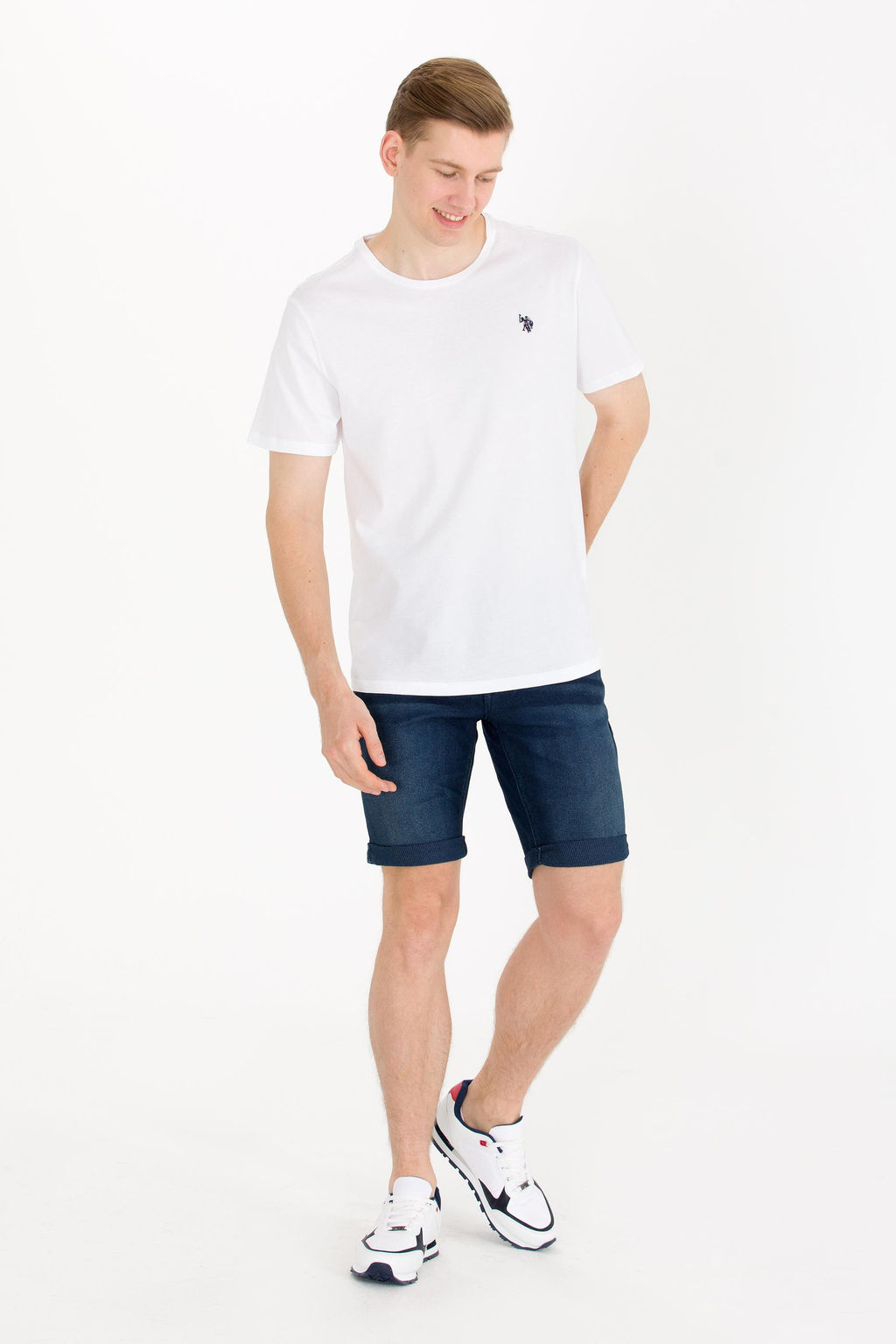 Футболка U.S. Polo Assn базовая белая из хлопка фото 10