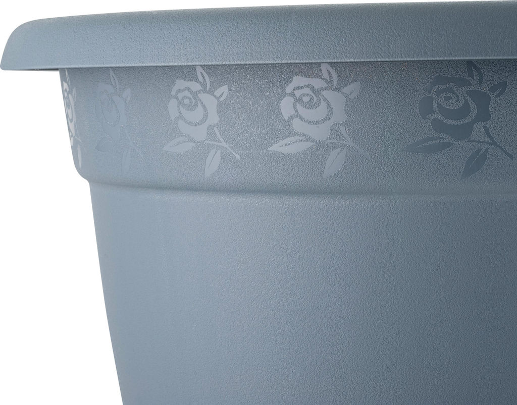 Горшок для цветов InGreen Aphrodite D 340 mm, 12,7л с подставкой №7 серый IG420711026 - Пластик репаблик фото 3