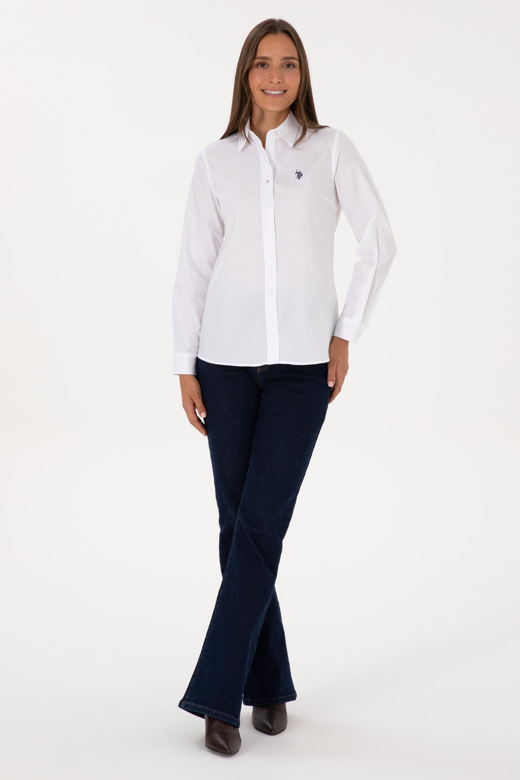 Kad_n Beyaz Uzun Kollu Basic G_mlek Sepette S_rpriz _ndirim - U.s. polo assn фото 4