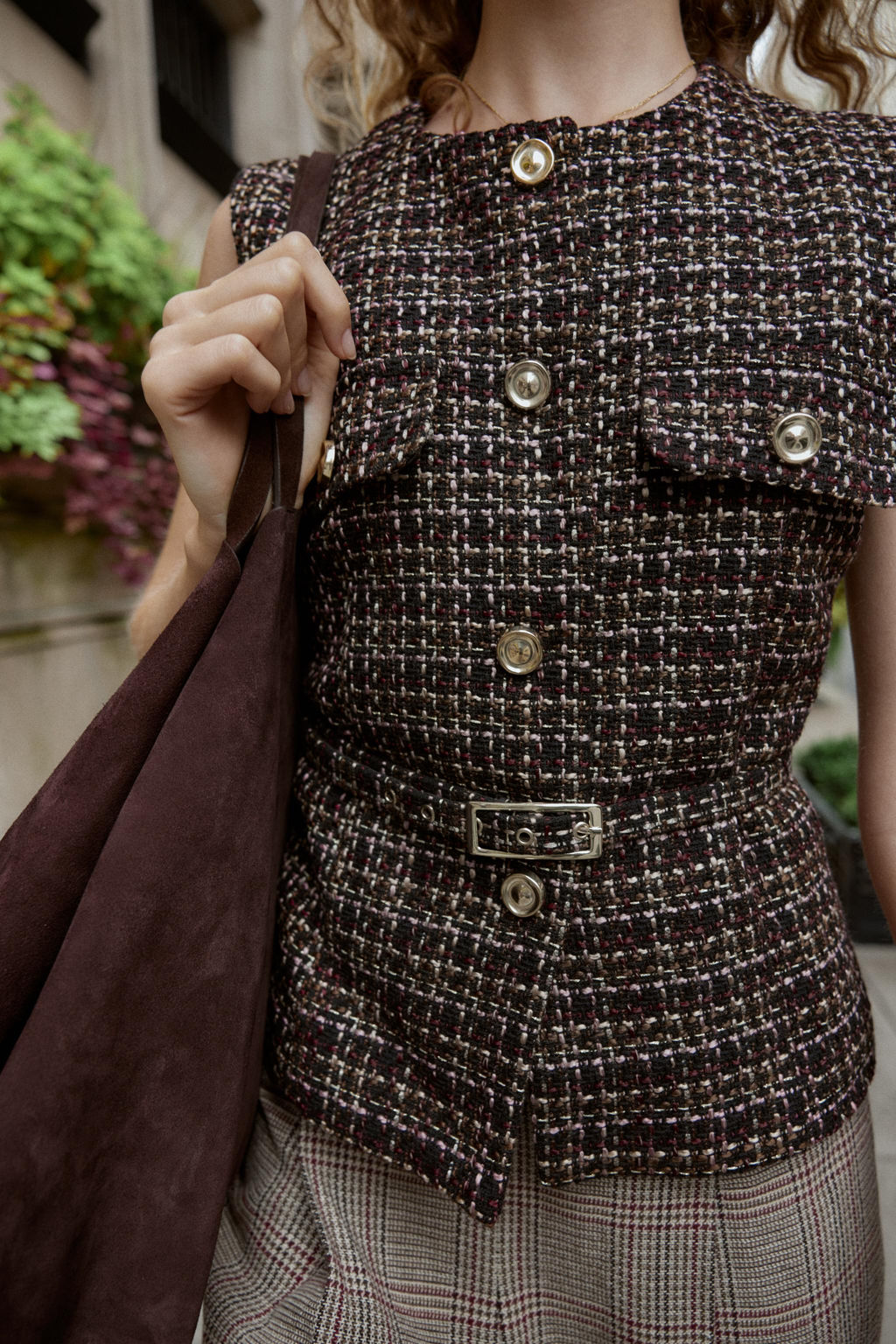 BELTED TEXTURED GILET - Zara фото 2
