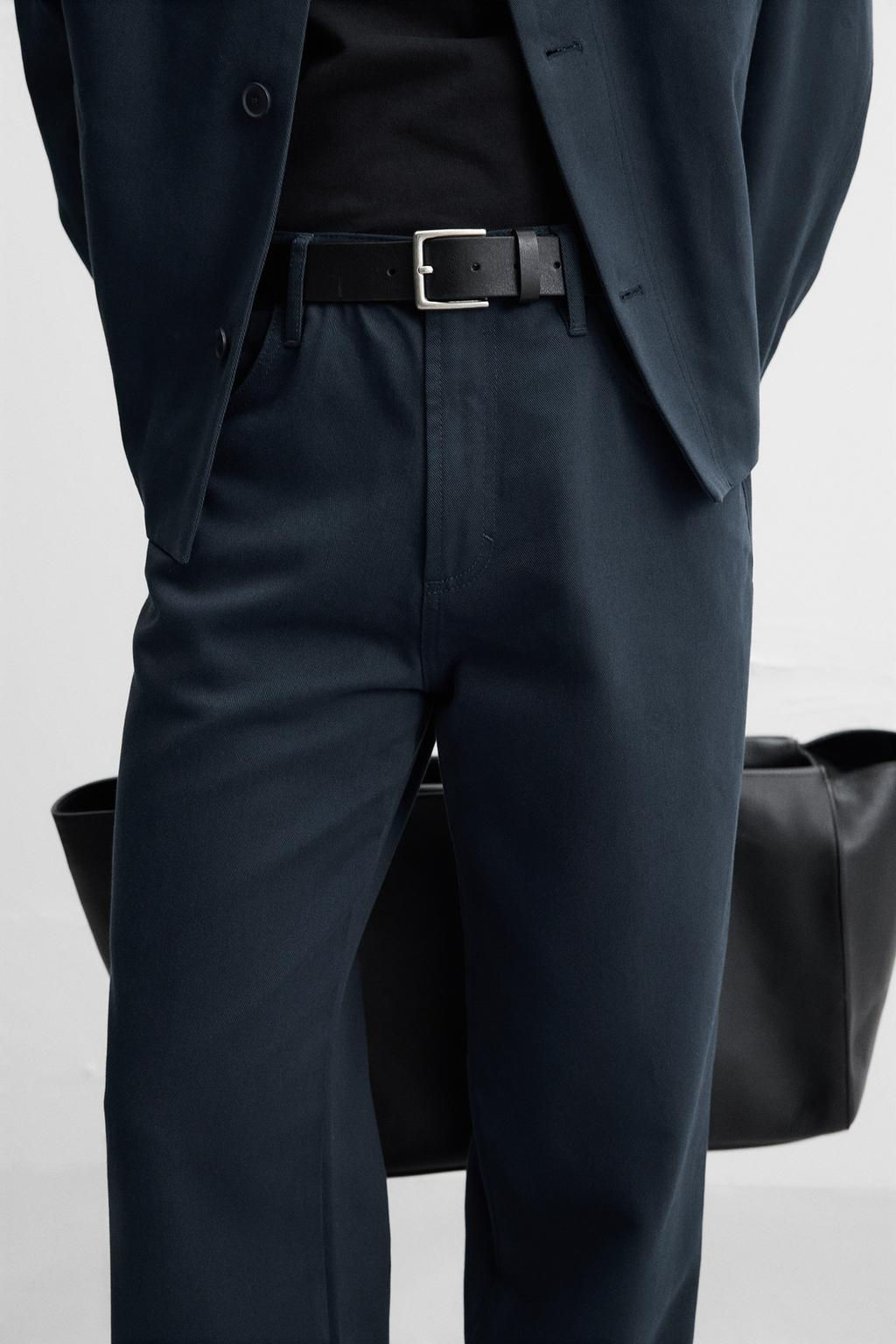 COTTON - LYOCELL TROUSERS - Zara фото 6