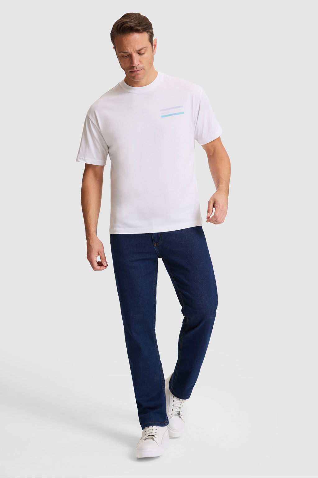 Erkek Beyaz Comfort Fit Bisiklet Yaka Ti__rt - U.s. polo assn фото 4