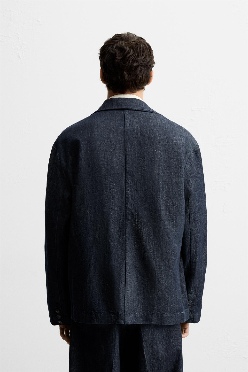 RELAXED FIT DENIM BLAZER - Zara фото 3
